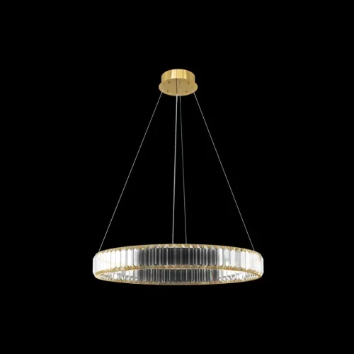 Светильник подвесной LED Crystal ring 10135/600 Gold LOFT IT прозрачный 1 лампа, основание золотое в стиле современный кольца фото 2