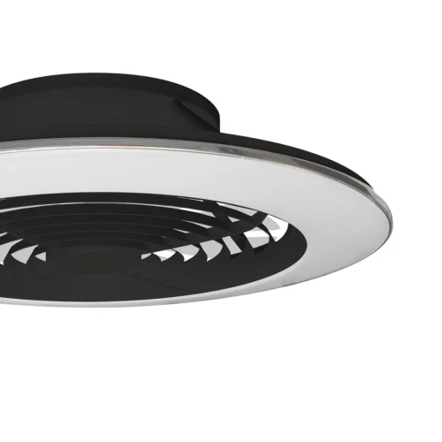 Люстра с вентилятором LED с пультом Alisio 7492 Mantra белая на 1 лампа, основание чёрное в стиле современный хай-тек с пультом фото 4