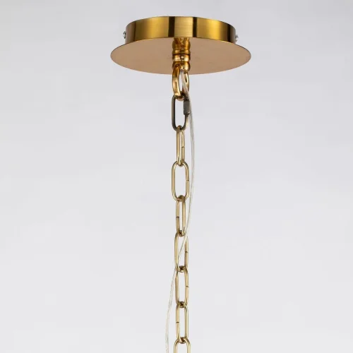 Люстра подвесная Figuris 2872-10P Favourite бежевая на 10 ламп, основание латунь в стиле кантри  фото 3