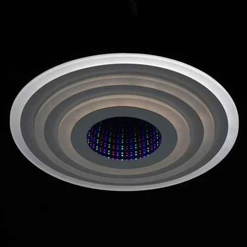 Светильник потолочный LED RGB с пультом Мадлен 424012001 DeMarkt белый 1 лампа, основание белое в стиле хай-тек с пультом фото 5
