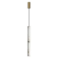 Светильник подвесной LED Marbella 6674/15L Odeon Light белый 1 лампа, основание латунь в стиле современный трубочки