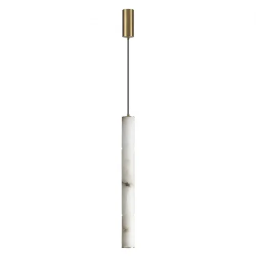 Светильник подвесной LED Marbella 6674/15L Odeon Light белый 1 лампа, основание латунь в стиле современный трубочки
