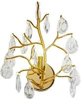 Бра Pluvia 4162-1W Favourite прозрачный 1 лампа, основание золотое в стиле флористика ветви