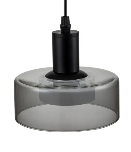 Светильник подвесной LED с пультом Gloze 4009/02/01P Stilfort серый чёрный 1 лампа, основание чёрное в стиле современный хай-тек с пультом фото 3