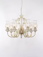 Люстра подвесная VETRALLA 180.7 Ivory Lucia Tucci прозрачная на 7 ламп, основание белое в стиле классический 