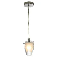 Светильник подвесной LSP-8453 Lussole прозрачный 1 лампа, основание хром в стиле классический 