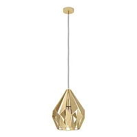 Светильник подвесной Carlton 43814 Eglo золотой 1 лампа, основание золотое в стиле современный 