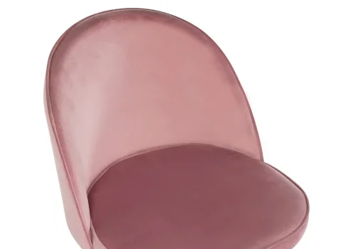 Стул на металлокаркасе Dodo пудрово-розовый 11736 Woodville, розовый/велюр, ножки/металл/чёрный, размеры - ****480*540 фото 3