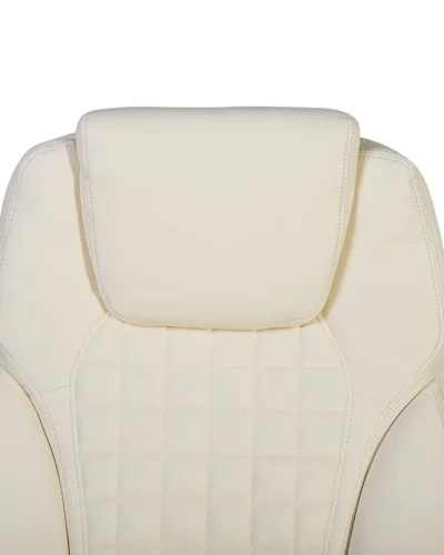 Офисное кресло для руководителей 114B-LMR CHESTER, цвет кремовый Dobrin, кремовый/экокожа, ножки/металл/хром, размеры - 1180*1250***680*730 фото 10
