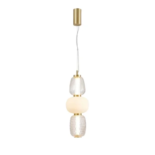 Светильник подвесной LED Bella 4057-1P Favourite белый 1 лампа, основание золотое в стиле современный 
