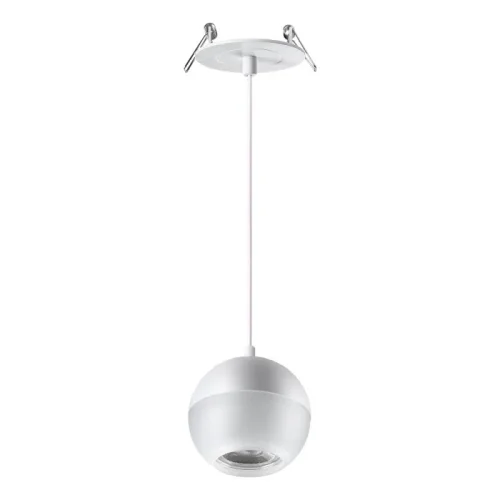 Светильник подвесной встраиваемый Garn 370815 Novotech белый 1 лампа, основание белое в стиле современный шар