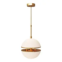 Светильник подвесной LED Crescent 5064-A LOFT IT белый 2 лампы, основание золотое в стиле современный арт-деко шар