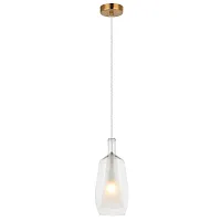 Светильник подвесной Еladin 2154/11/01P Stilfort прозрачный 1 лампа, основание бронзовое в стиле современный 
