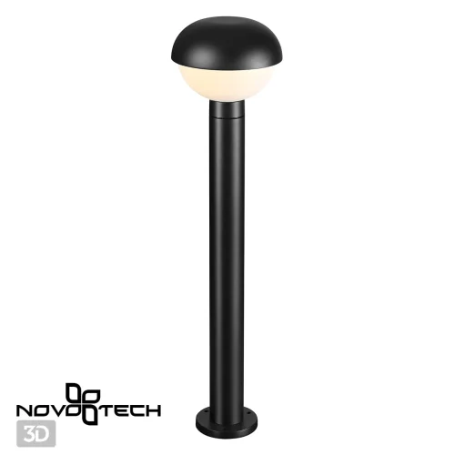Парковый светильник Acorn 370957 Novotech уличный IP54 чёрный 1 лампа, плафон белый в стиле современный E27 фото 2