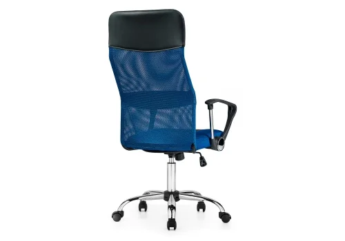 Компьютерное кресло Arano синее 1647 Woodville, синий/ткань искусственная кожа, ножки/металл/хром, размеры - *1320***650*650 фото 3