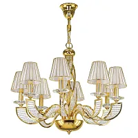 Люстра подвесная Alveare 702082 Osgona золотая на 8 ламп, основание золотое в стиле арт-деко 
