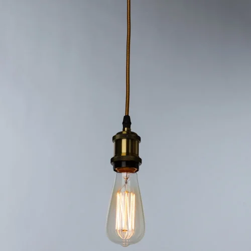 Светильник подвесной Electra A7002SP-1PB Arte Lamp без плафона 1 лампа, основание медь в стиле лофт  фото 3