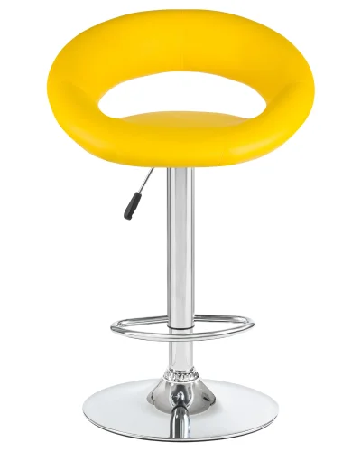 Стул барный 5001-LM MIRA,  цвет сиденья желтый, цвет основания хром Dobrin, жёлтый/экокожа, ножки/металл/хром, размеры - 790*1020***535*470 фото 6