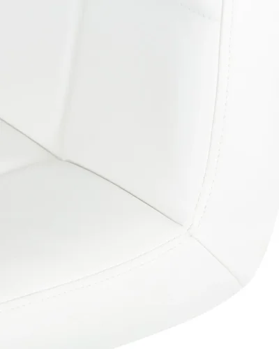 Стул барный 5009-LM KRUGER,  цвет сиденья белый, цвет основания хром Dobrin, белый/экокожа, ножки/металл/хром, размеры - 1000*1220***410*560 фото 7