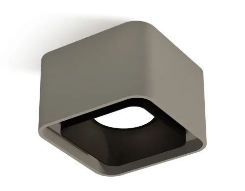Светильник накладной XS7834002 Ambrella light серый 1 лампа, основание серое в стиле хай-тек современный квадратный фото 2