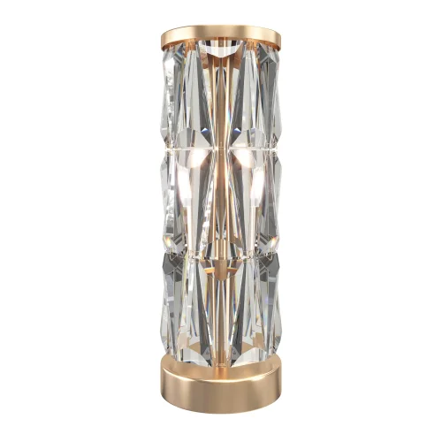 Настольная лампа Puntes MOD043TL-02G Maytoni прозрачная 2 лампы, основание золотое металл в стиле современный 