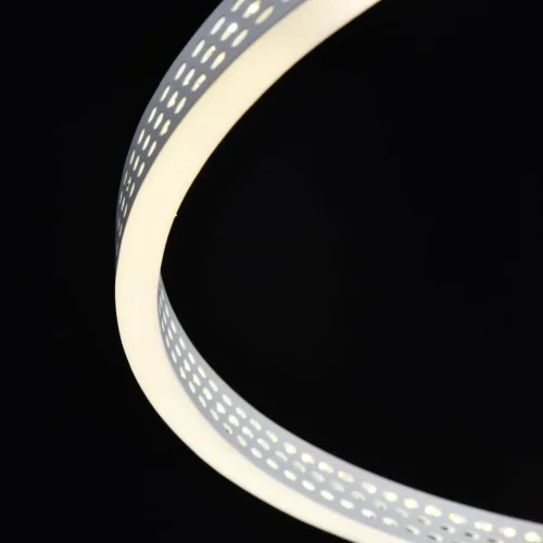 Светильник подвесной LED с пультом Аурих 496019103 DeMarkt белый 1 лампа, основание белое в стиле хай-тек кольца с пультом фото 8