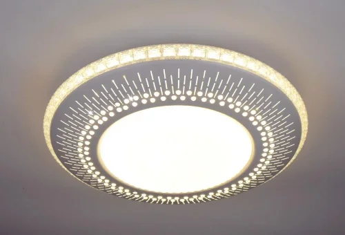 Светильник потолочный LED с пультом 10213/1LED Escada белый 1 лампа, основание белое в стиле восточный с пультом фото 4