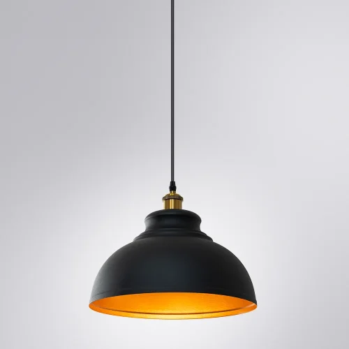 Светильник подвесной Cappello A7039SP-1BK Arte Lamp чёрный 1 лампа, основание чёрное в стиле лофт современный  фото 2
