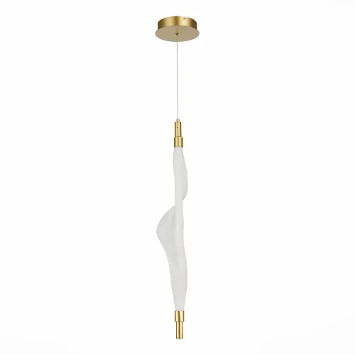 Светильник подвесной LED Alba SL6109.213.01 ST-Luce белый 1 лампа, основание золотое в стиле современный  фото 2