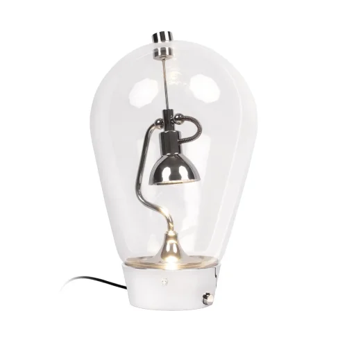 Настольная лампа LED Bombilla 10295 LOFT IT прозрачная 1 лампа, основание хром металл в стиле хай-тек  фото 3