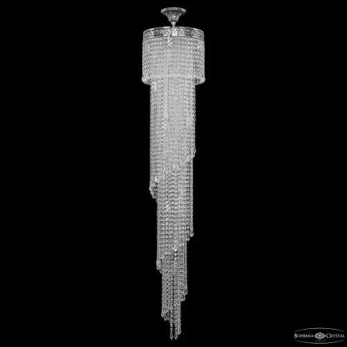 Люстра каскадная хрустальная 83111/30IV-150 NB Bohemia Ivele Crystal прозрачная на 12 ламп, основание золотое патина в стиле классический современный r фото 2