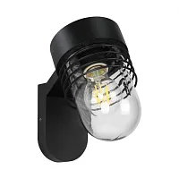 Настенный светильник Cayen 370973 Novotech уличный IP54 чёрный 1 лампа, плафон прозрачный в стиле современный E27