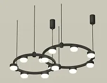 Светильник подвесной XR92091006 Ambrella light чёрный 13 ламп, основание чёрное в стиле хай-тек современный 