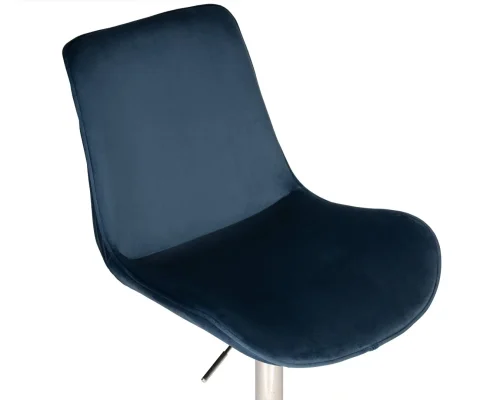 Кресло офисное 9518-LM DORA, цвет сиденья синий (1922-20), цвет основания хромированная сталь Dobrin, синий/велюр, ножки/металл/хром, размеры - 840*990***600*600 фото 9