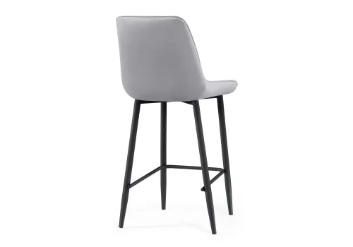 Полубарный стул Седа К светло-серый / черный 511175 Woodville, серый/велюр, ножки/металл/чёрный, размеры - ****490*570 фото 4