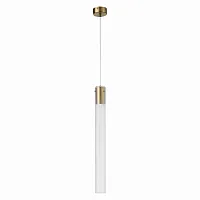 Светильник подвесной Terni SL1229.313.01 ST-Luce прозрачный 1 лампа, основание латунь в стиле современный трубочки
