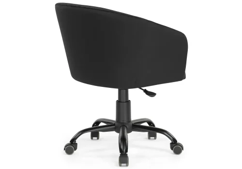 Компьютерное кресло Тибо черный 464218 Woodville, чёрный/велюр, ножки/пластик/чёрный, размеры - *900***600*600 фото 4