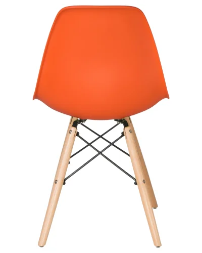 Стул обеденный 638PP-LMZL DSW, цвет сиденья оранжевый (O-02), цвет основания светлый бук Dobrin, оранжевый/, ножки/металл/светлый бук, размеры - ****460*530 фото 5