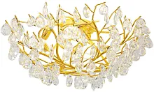 Люстра потолочная Pluvia 4162-8C Favourite прозрачная на 8 ламп, основание золотое в стиле флористика ветви