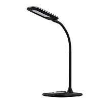 Настольная лампа LED Ракурс 631036601 DeMarkt чёрная 1 лампа, основание чёрное полимер в стиле современный 