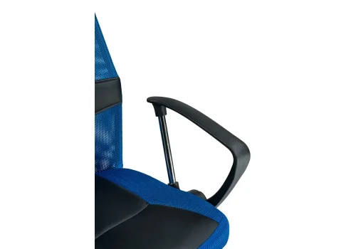 Компьютерное кресло Arano синее 1647 Woodville, синий/ткань искусственная кожа, ножки/металл/хром, размеры - *1320***650*650 фото 8