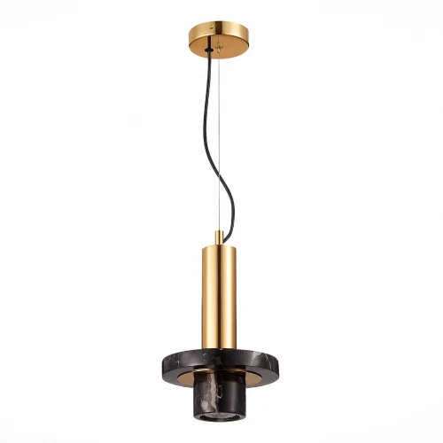 Светильник подвесной Pietra SL1210.403.01 ST-Luce чёрный золотой 1 лампа, основание золотое в стиле современный  фото 2