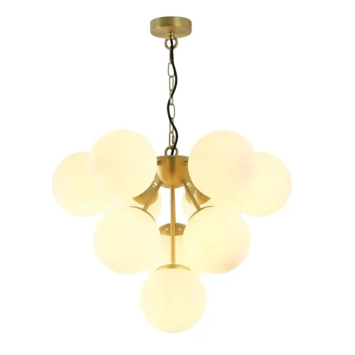 Люстра подвесная Botrus 2733-10P Favourite белая на 10 ламп, основание золотое в стиле кантри шар фото 4