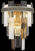 Бра Christel WE115.03.301 Wertmark белый янтарный прозрачный 3 лампы, основание золотое в стиле классический современный 