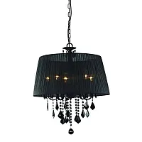Светильник подвесной PALERMO L19915.09 L'ARTE LUCE чёрный 5 ламп, основание чёрное в стиле классический 