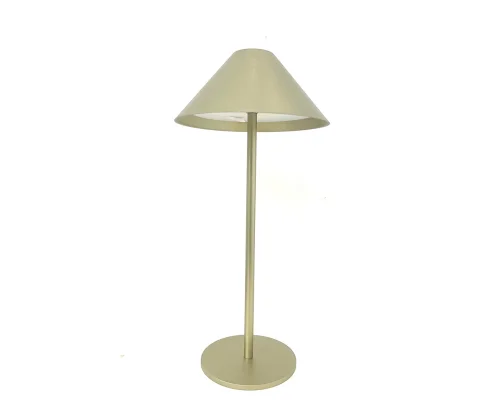 Настольная лампа LED Лагура 07100-T,36 Kink Light бежевая матовая золото 1 лампа, основание матовое золото бежевое металл в стиле современный 