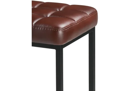 Барный стул Лофт кожзам мустанг браун / черный матовый 432933 Woodville, коричневый/искусственная кожа, ножки/металл/чёрный, размеры - ****340*340 фото 3