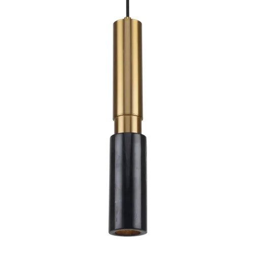 Светильник подвесной Decus 2760-1P Favourite чёрный латунь 1 лампа, основание латунь в стиле современный трубочки фото 4
