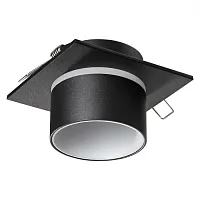 Светильник точечный Lirio 370717 Novotech чёрный белый 1 лампа, основание чёрное в стиле хай-тек современный 