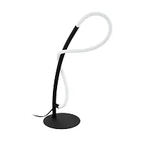 Настольная лампа LED Egidonella 99383 Eglo белая 1 лампа, основание чёрное металл в стиле минимализм хай-тек 